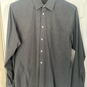 Nicole Miller NM AN Black/Gray Button Down Shirt Mens Medium